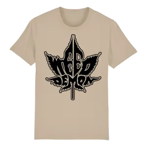 Weed Demon - Black Logo T-Shirt - Sand