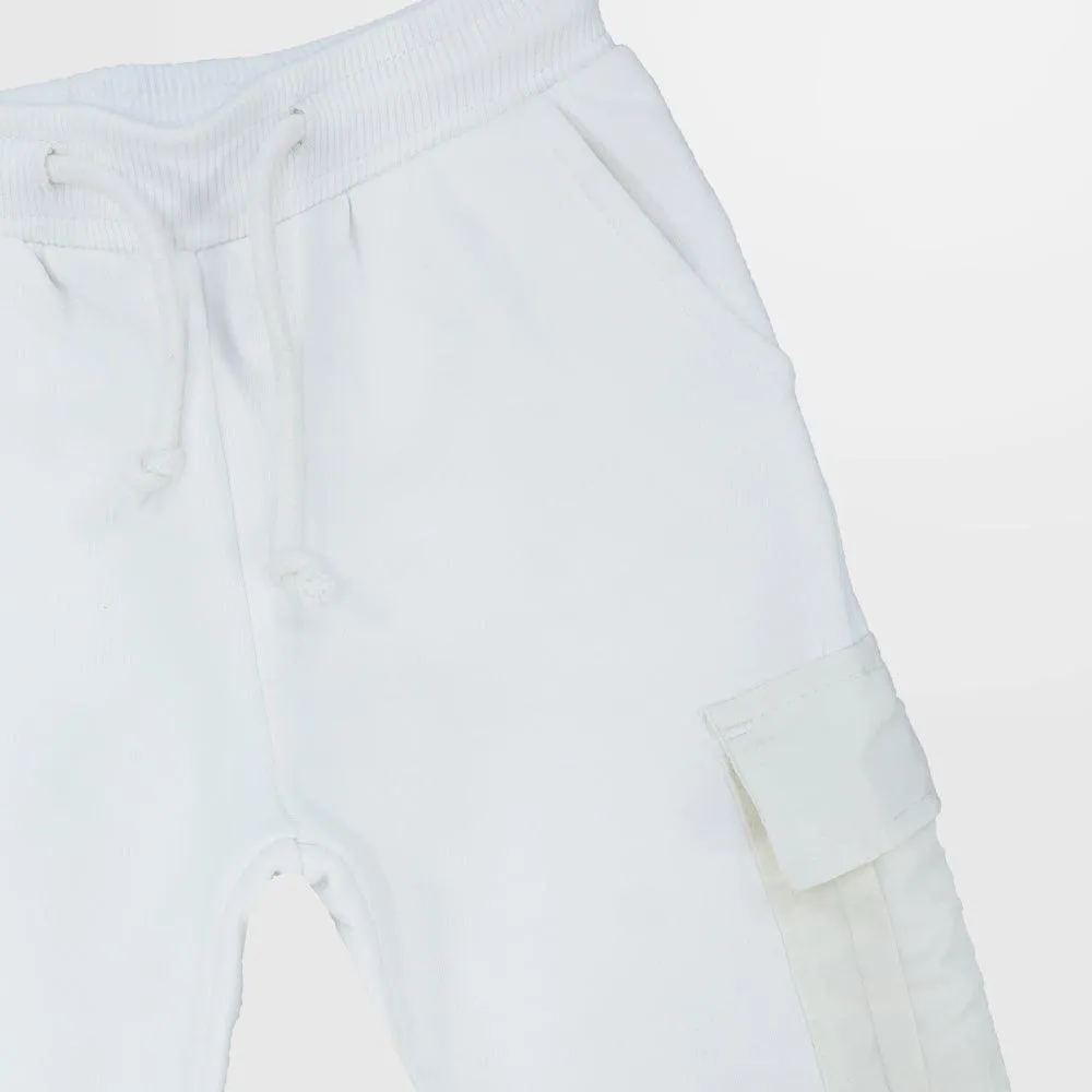 White Fleeced Sweatpants