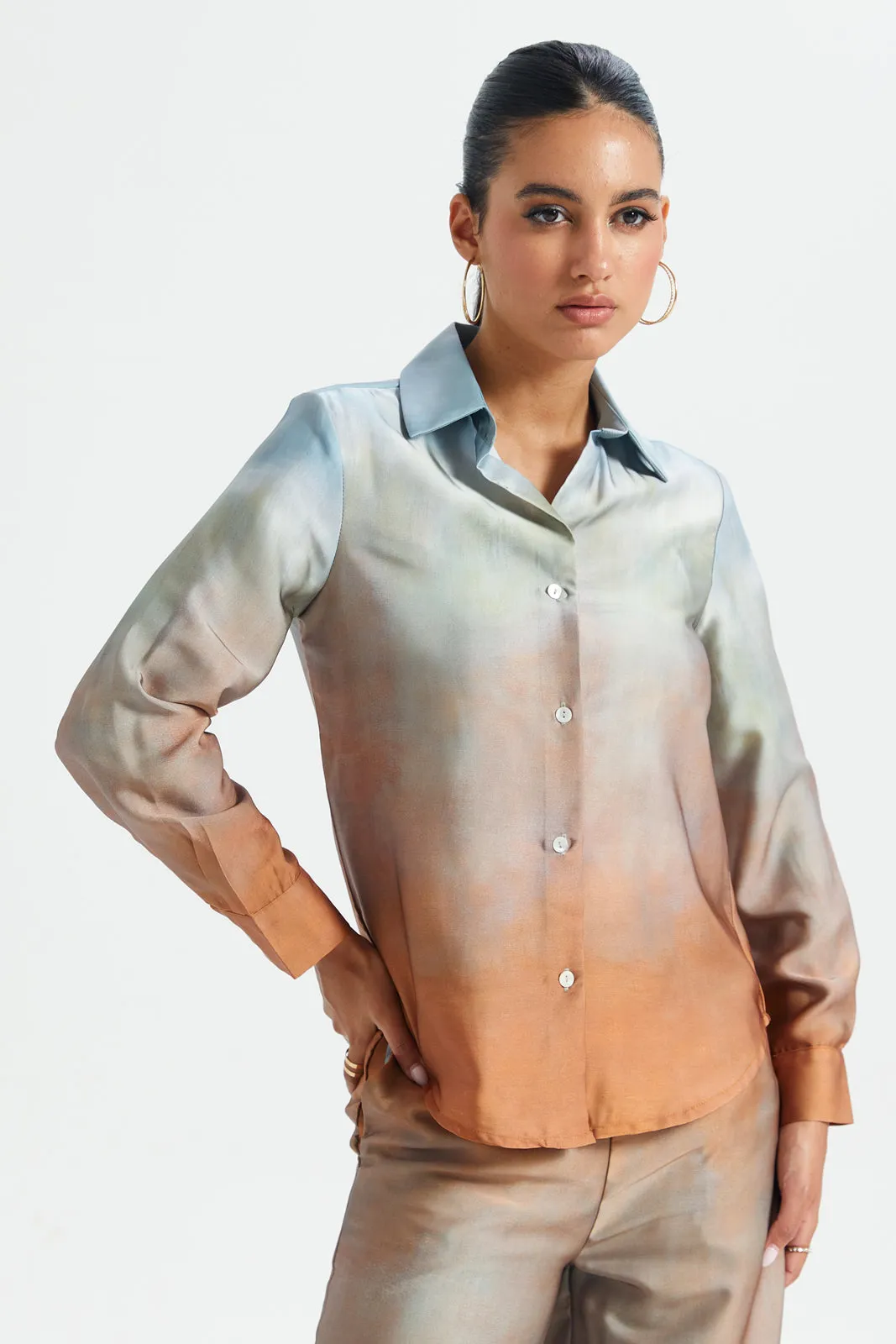 Women Multicolour Ombre Print Shirt