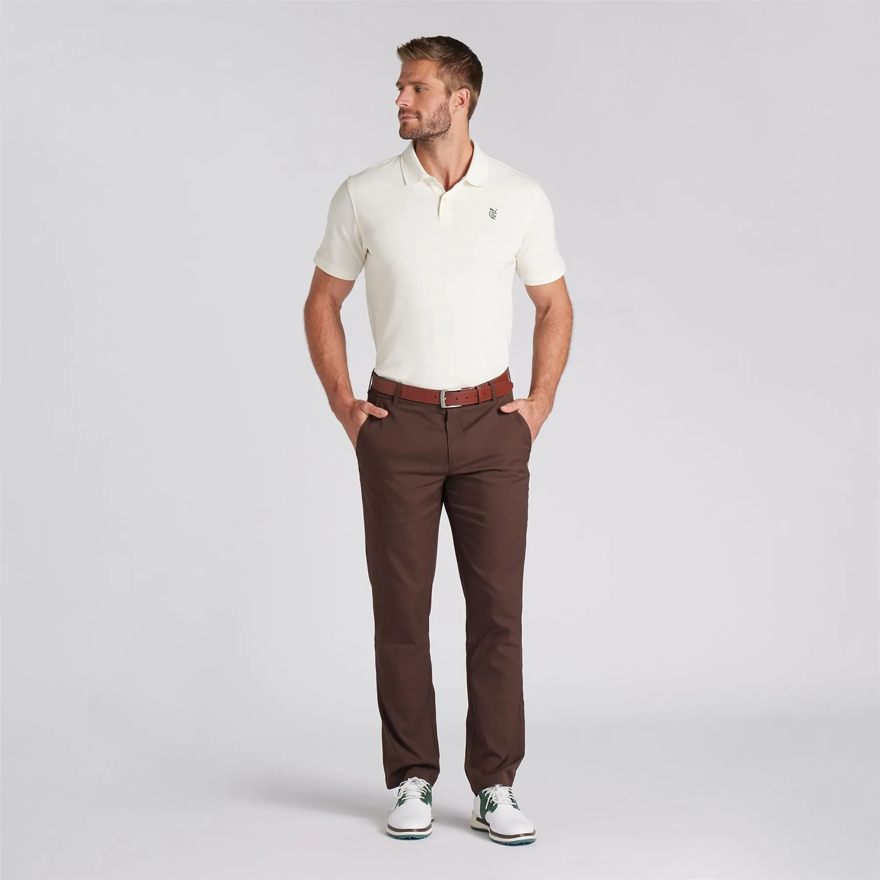 X QGC Post Round Polo Warm White - SS24